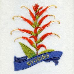 Wyoming Western Meadowlark Bird And Flower 07 machine embroidery designs