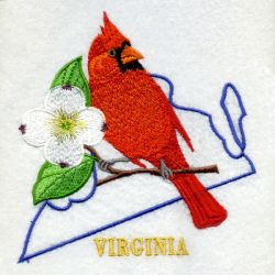 Virginia Bird And Flower 05 machine embroidery designs