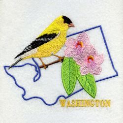 Washington Bird And Flower 05 machine embroidery designs