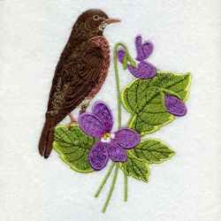 Wisconsin Bird And Flower 03 machine embroidery designs