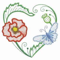 Blooming Hearts 03(Md) machine embroidery designs
