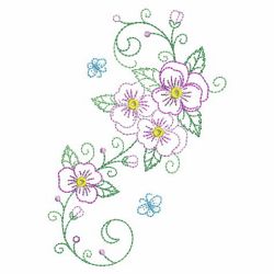 Vintage Swirl Flowers 03(Md) machine embroidery designs