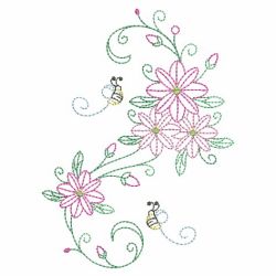 Vintage Swirl Flowers 09(Sm) machine embroidery designs