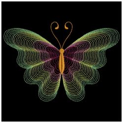 Rippled Butterfly 3 03(Lg) machine embroidery designs