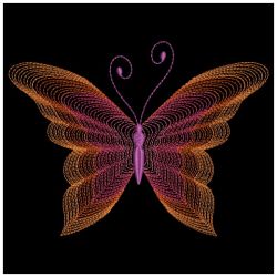 Rippled Butterfly 3 08(Lg) machine embroidery designs