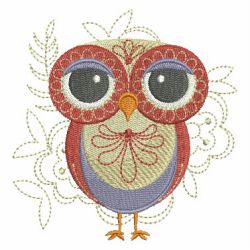 Folk Owls 03 machine embroidery designs