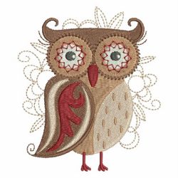 Folk Owls 04 machine embroidery designs