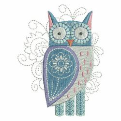 Folk Owls 07 machine embroidery designs