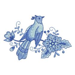 Delft Blue Floral Birds 10 machine embroidery designs