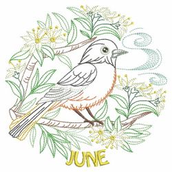 Vintage Birds Of The Month 06(Md) machine embroidery designs