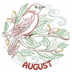 Vintage Birds Of The Month 08(Sm) machine embroidery designs