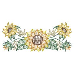 Rippled Sunflowers 2(Lg) machine embroidery designs