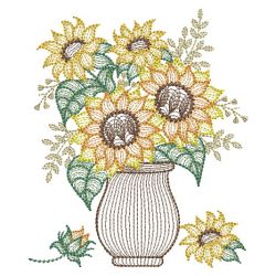 Rippled Sunflowers 2 02(Lg) machine embroidery designs