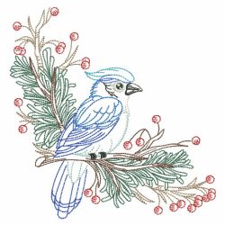 Vintage Christmas Birds 01(Md) machine embroidery designs
