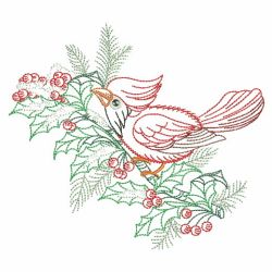 Vintage Christmas Birds 02(Md) machine embroidery designs