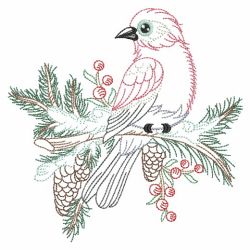 Vintage Christmas Birds 06(Md) machine embroidery designs