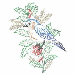Vintage Christmas Birds 07(Md) machine embroidery designs
