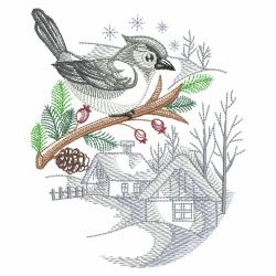 Winter For The Birds 05(Md) machine embroidery designs