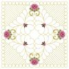 Trapunto Feather Rose Quilt 04(Md)