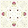 Trapunto Feather Rose Quilt 04(Md)