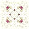 Trapunto Feather Rose Quilt 10(Md)