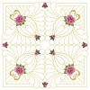 Trapunto Feather Rose Quilt 11(Lg)