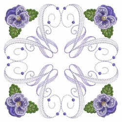 Heirloom Pansy Quilt 01(Md) machine embroidery designs