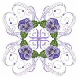 Heirloom Pansy Quilt 02(Sm) machine embroidery designs