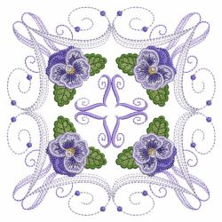 Heirloom Pansy Quilt 03(Md) machine embroidery designs