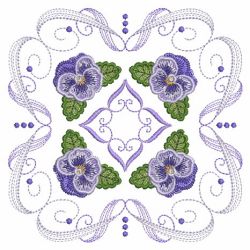 Heirloom Pansy Quilt 04(Lg) machine embroidery designs