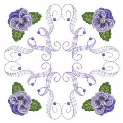 Heirloom Pansy Quilt 05(Lg) machine embroidery designs