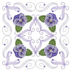 Heirloom Pansy Quilt 06(Sm) machine embroidery designs