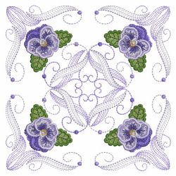 Heirloom Pansy Quilt 09(Md) machine embroidery designs