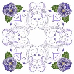 Heirloom Pansy Quilt 10(Lg) machine embroidery designs