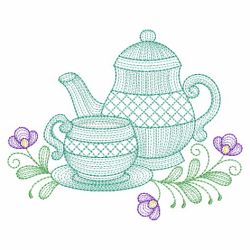 Rippled Tea Time 3 03(Lg) machine embroidery designs
