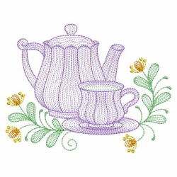 Rippled Tea Time 3 04(Lg) machine embroidery designs