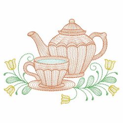 Rippled Tea Time 3 07(Lg) machine embroidery designs