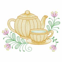 Rippled Tea Time 3 08(Sm) machine embroidery designs
