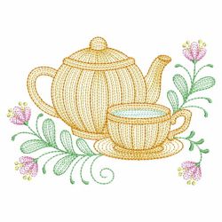 Rippled Tea Time 3 08(Lg) machine embroidery designs