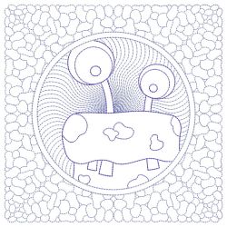 Trapunto Little Monster Quilt 09(Sm)
