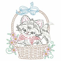 Vintage Basket Of Critters 01(Md) machine embroidery designs