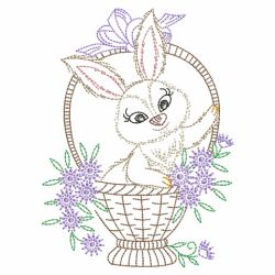 Vintage Basket Of Critters 02(Md) machine embroidery designs