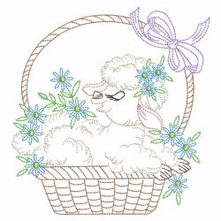 Vintage Basket Of Critters 03(Lg) machine embroidery designs