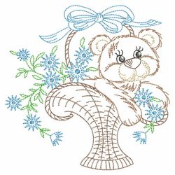 Vintage Basket Of Critters 07(Lg) machine embroidery designs