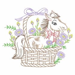 Vintage Basket Of Critters 08(Lg) machine embroidery designs