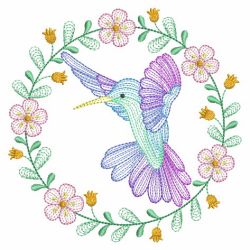 Hummingbird Wreath 05(Sm) machine embroidery designs