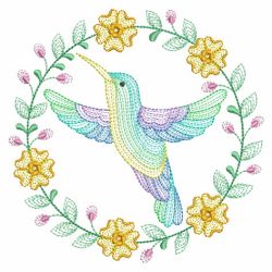 Hummingbird Wreath 07(Sm) machine embroidery designs