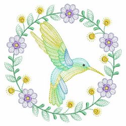 Hummingbird Wreath 08(Md) machine embroidery designs