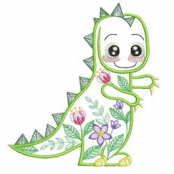 Floral Dinosaurs 01(Sm) machine embroidery designs