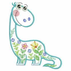 Floral Dinosaurs 05(Md) machine embroidery designs